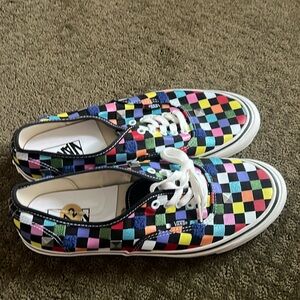 NWOT checkered vans